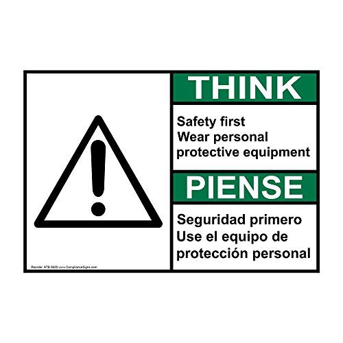 Plastic SAFETY FIRST WEAR PERSONAL PROTECTION Sign