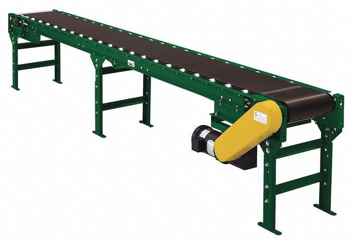 Belt Conveyor, 18 in Belt Width, 2450 lb Max Load Capacity