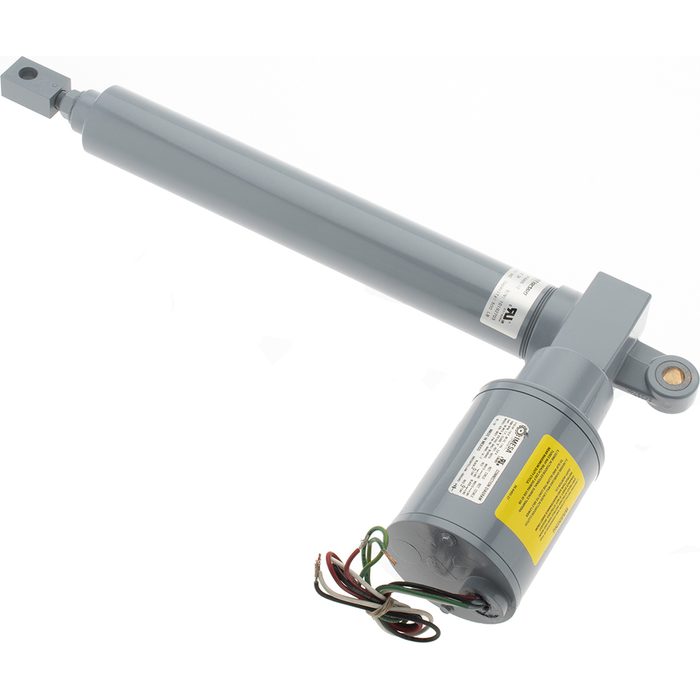 Linear Electromechanical Actuator with Slip Clutch, 12" Stroke, 25% Duty Cycle, 115V AC Input, 0.58"/sec, 500 lb Capacity