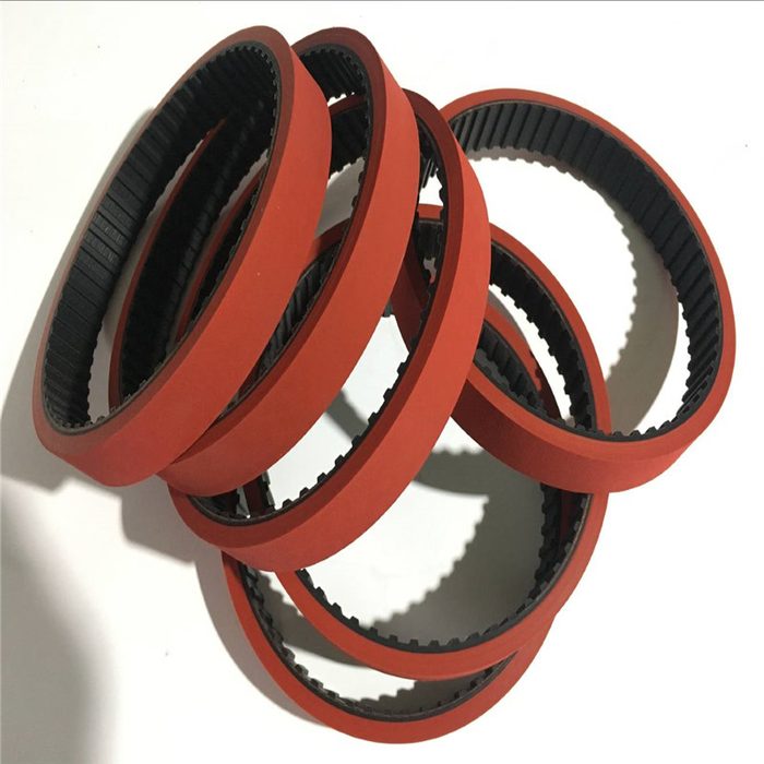 Red Rubber Coated Timing Belt