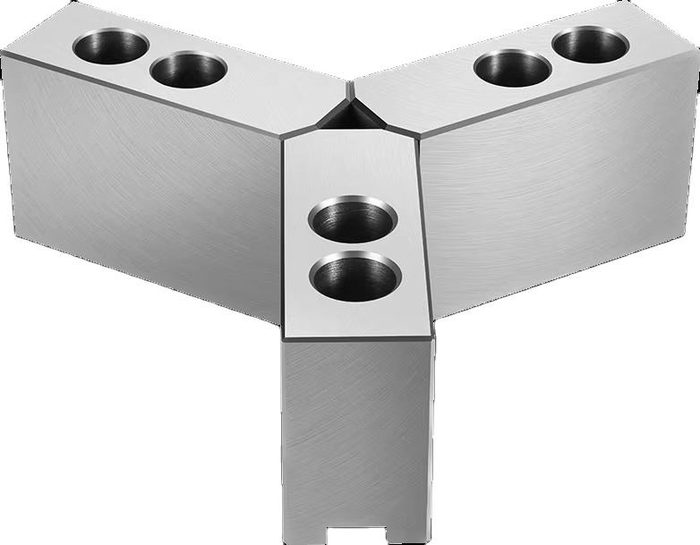 Pneumatic 8-inch Steel Soft Jaws For CNC Lathe Machine
