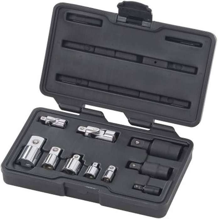 1/4 in. and 3/8 in. and 1/2 in. Drive Universal Joint and Adapter Set