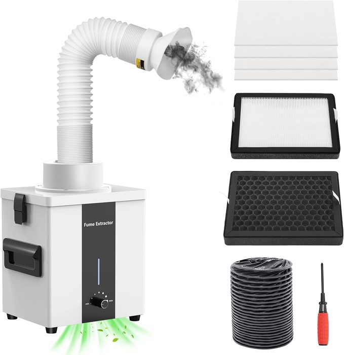 Fume Extractor with 3-Stage Filtration System