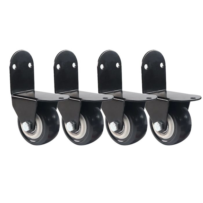 L-shaped Bracket Casters Wheels, 2'' Furniture Caster, 120kg Load Capacity