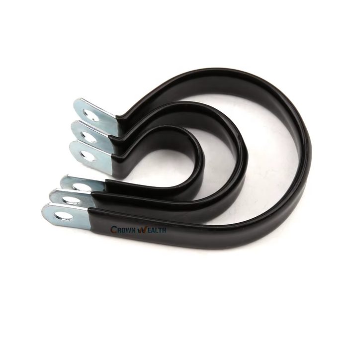 Adjustable Pvc P Clips Vinyl Rubber Coated Cushioned Hose Loop Clamps