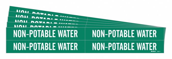 Pipe Marker, Non-Potable Water, 3/4 - 2 3/8" Pipe Diameter