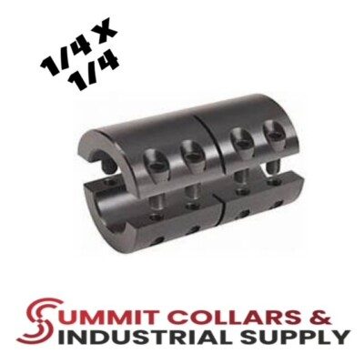 Double Split Shaft Coupling, 1/4" ID