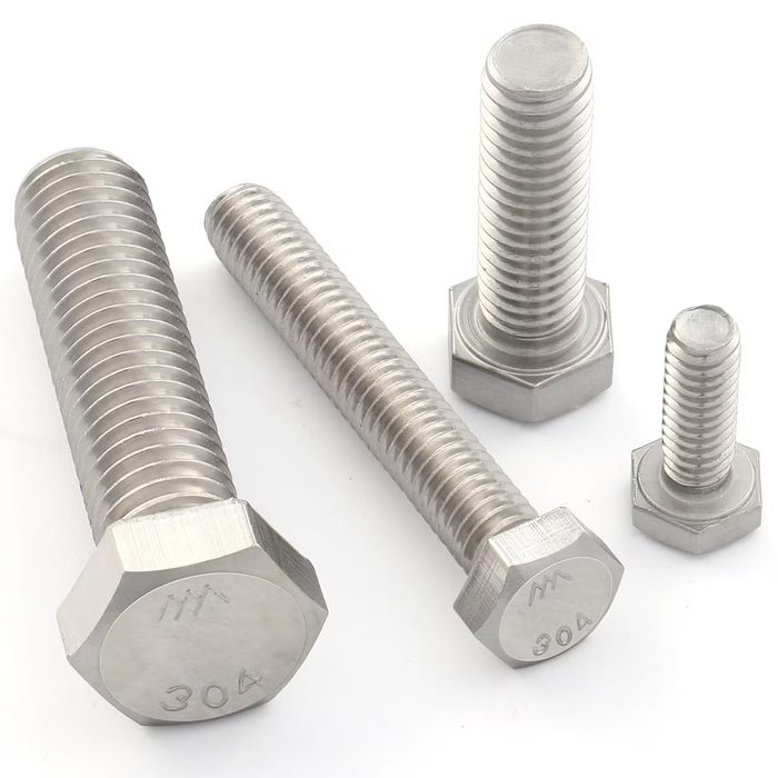 Hex Bolts, 1/4 inch-20 X 2 inch, Grade 304 Stainless Steel