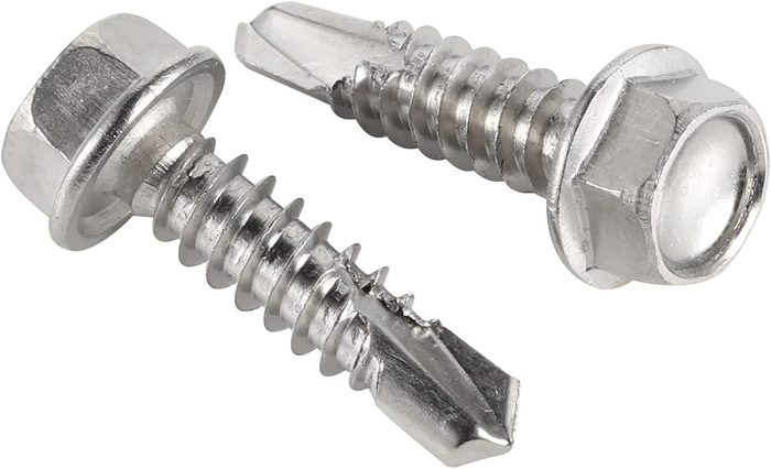 Self-Drilling Screw, 5/16"-12 x 1", Hex - Unslotted Drive Indented Hex Washer Head