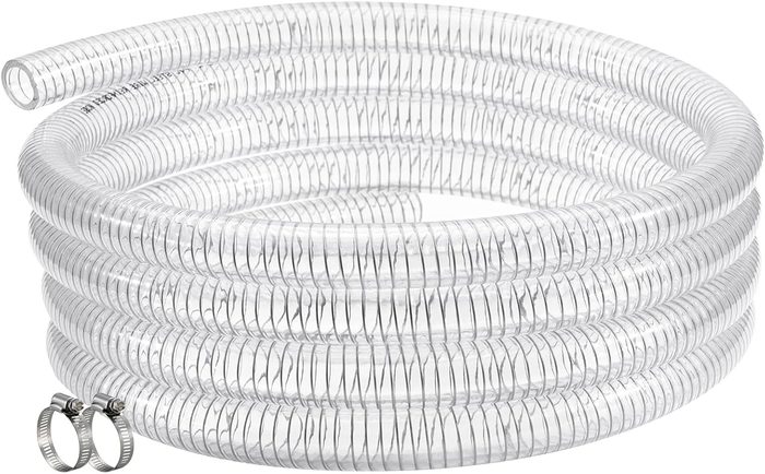 Suction Hose 1/2 inch id -10ft Clear Wire