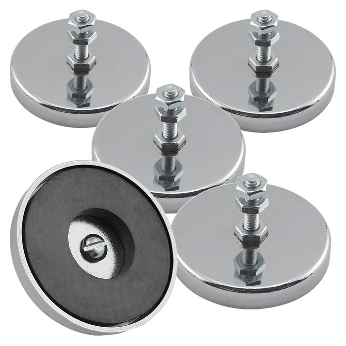 Ceramic Round Base Magnet with Bolt and Nuts