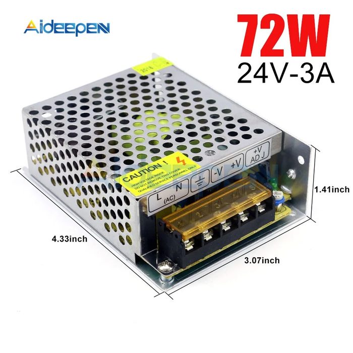 PFC Function AC/DC Adaptor 24V 3A 72W