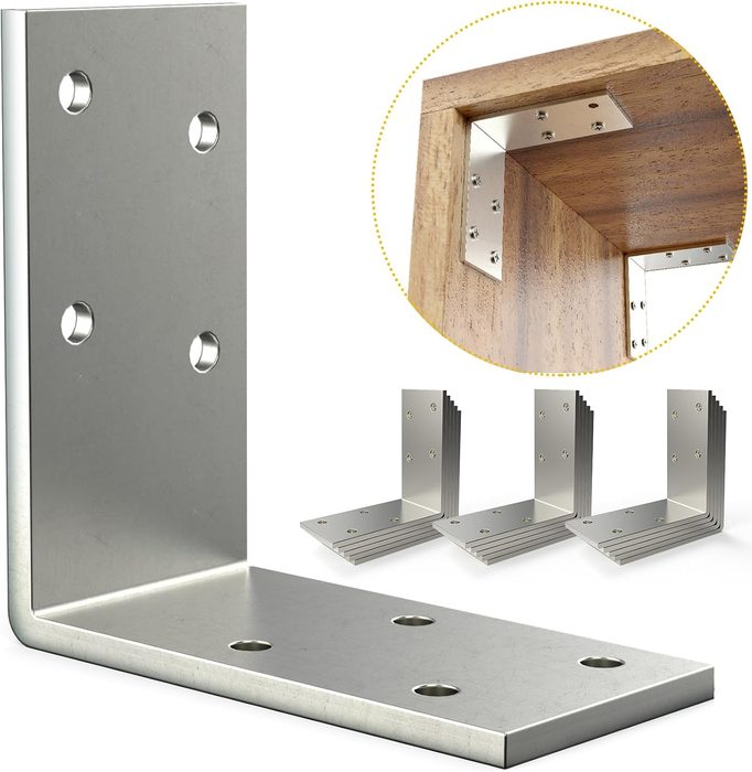 Galvanized Steel L Shape Angle Corner Furniture Bracket