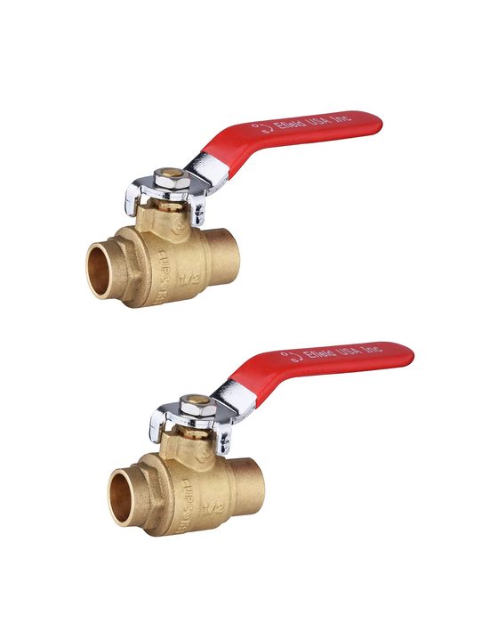 2 Brass BALL VALVE Copper Sweat 600WOG