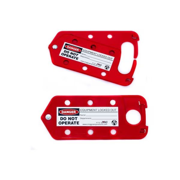 Latching Post Safety Hasp, Steel, 6 In. L