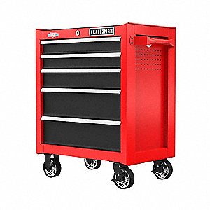 26 in W x 18 in D x 34 in H Light-Duty Rolling Tool Cabinet
