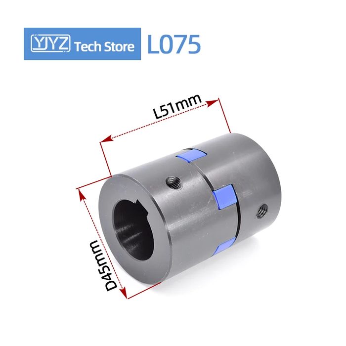 3-Jaw Steel Coupling, 10-25mm Inner Diameter