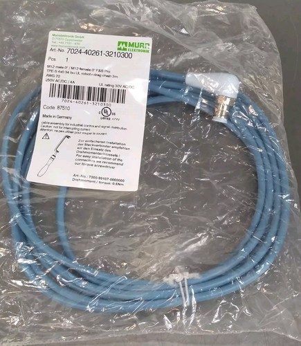 M12 male 90 / M12 female 90 F+B PRO Cable
