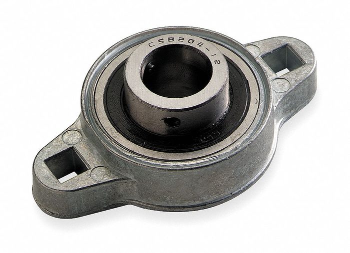 Radial Ball, 1/2 in Bore, 2 Bolt Flange Bearing