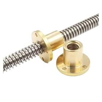Metal Ball Screw Nut End Processing T8 Screw Trapezoidal Screw Lead 20mm Screw with Nut