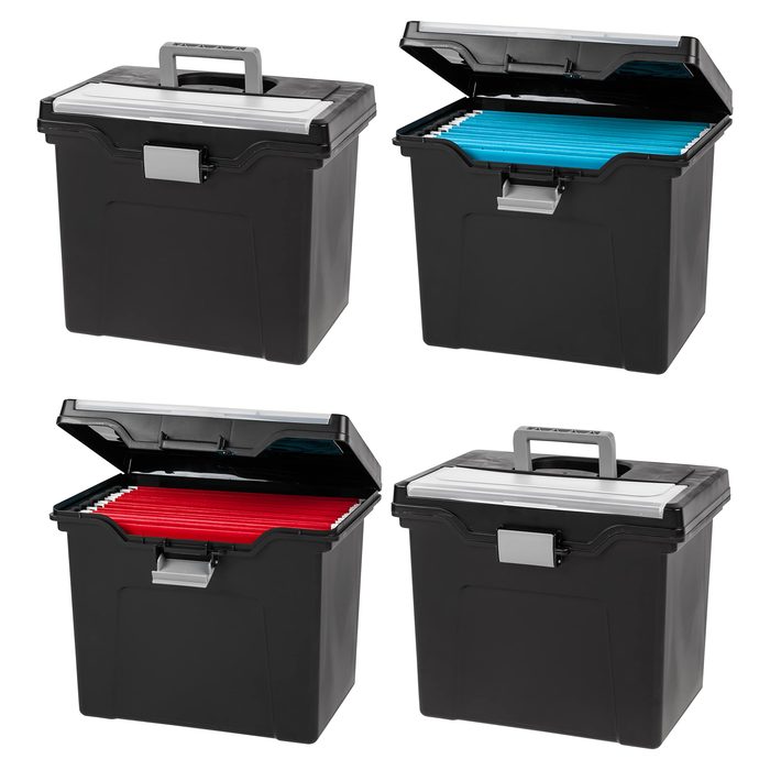 Portable File Box Letter Size Files