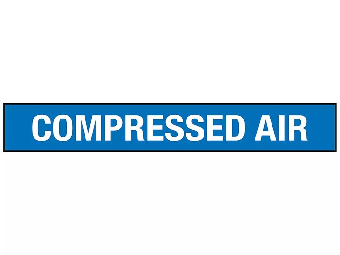 Pipe Marker, Compressed Air, 3/4 - 2 3/8" Pipe Diameter