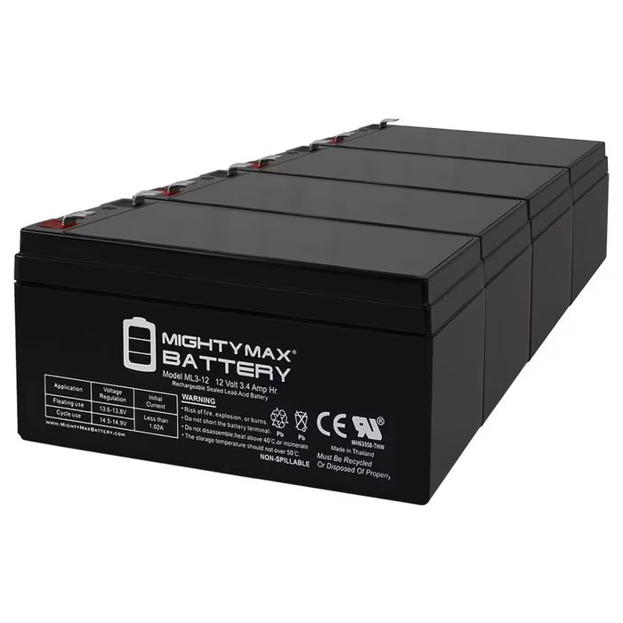 12 volt 3.4 Ah SLA Battery