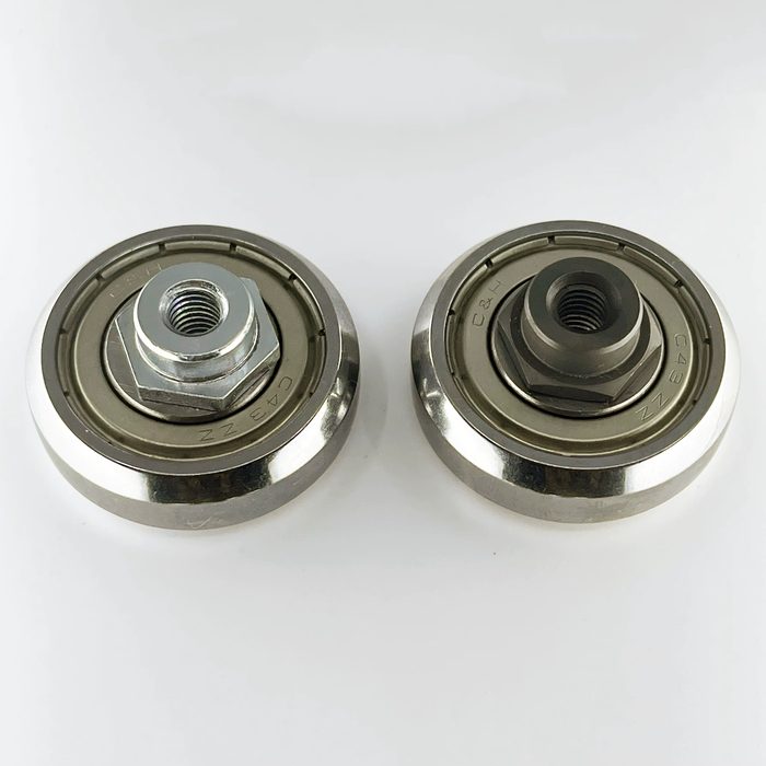 Prismatic Roller For Compact T- And U-rail, Rail Size 43mm, Concentric Stud, Double Shields