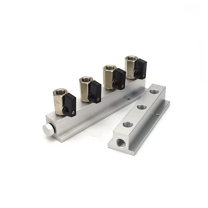 T-Type Aluminum Air Manifold for Pneumatic Systems