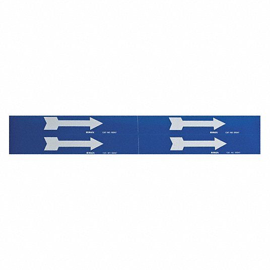 Blue with White Arrow Pipe Markers