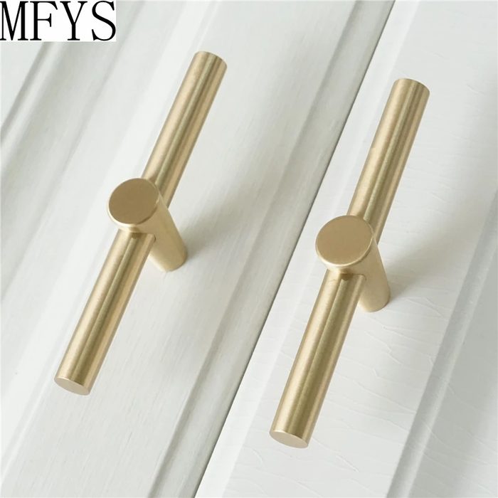 Drawer Pull Brass T - Shaped Cabinet Handles