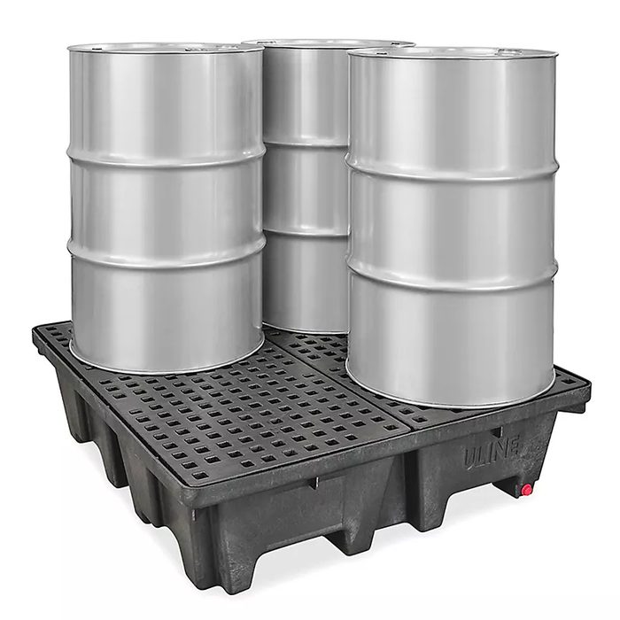 Black EcoPolyBlend™ 3 Drum Spill Containment Pallet