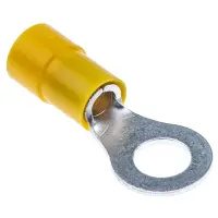 Insulated Crimp Ring Terminal, M6 Stud