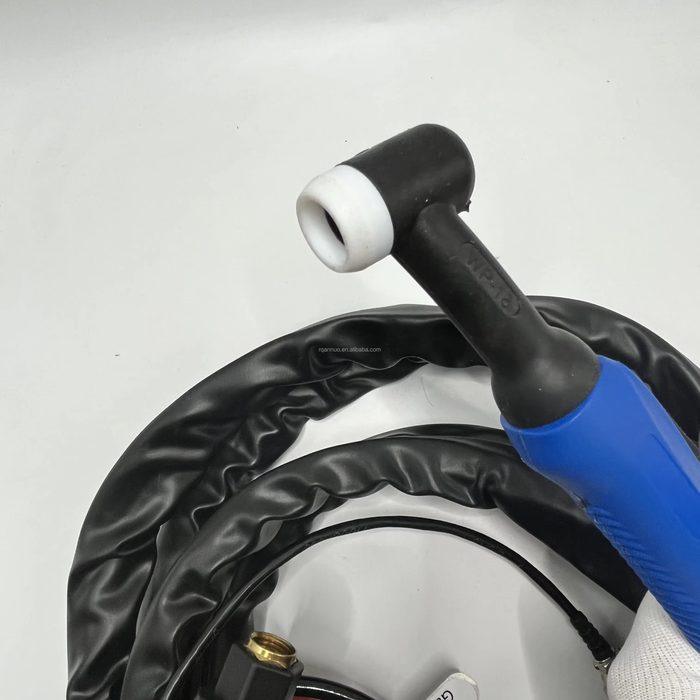 TIG Welding Torch, Water Cooled, 350 A, 0.75' Cable, Silicone Rubber Body
