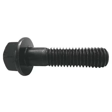 Flange Bolt, Grade 8, 3/8 inch-16, Plain Steel, 2-1/4 inch L