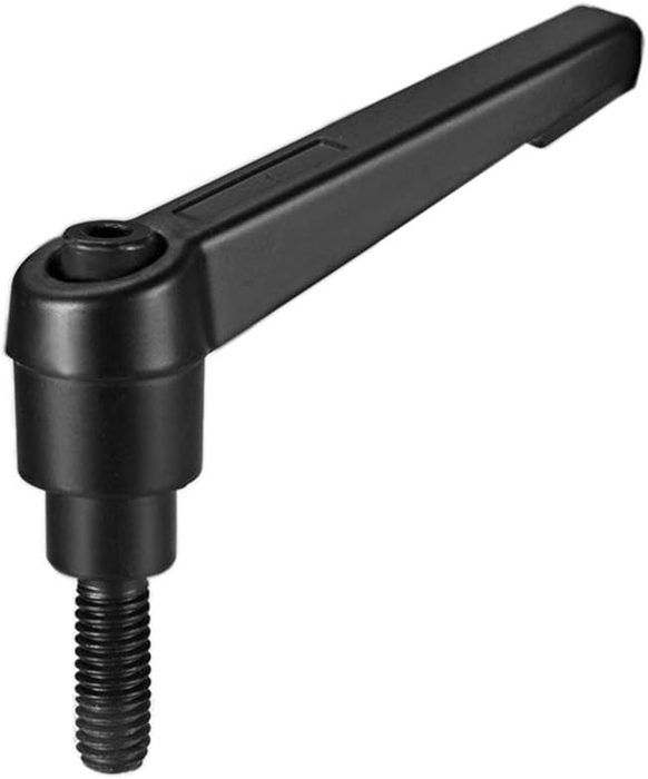 Adjustable Clamping Lever M6 x 12mm Thread Push Button Ratchet Male Threaded Stud