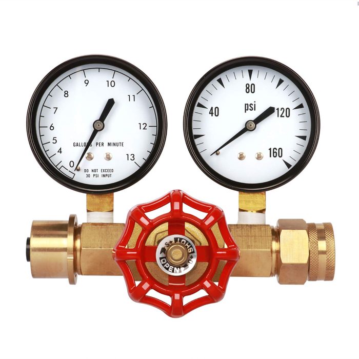 Water Gauge Pressure, Flow, & PSI Test Gauge