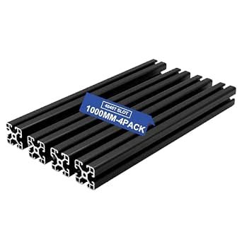 Custom 4040 T Slot Black Extrusion Aluminum Profile 1000mm Length