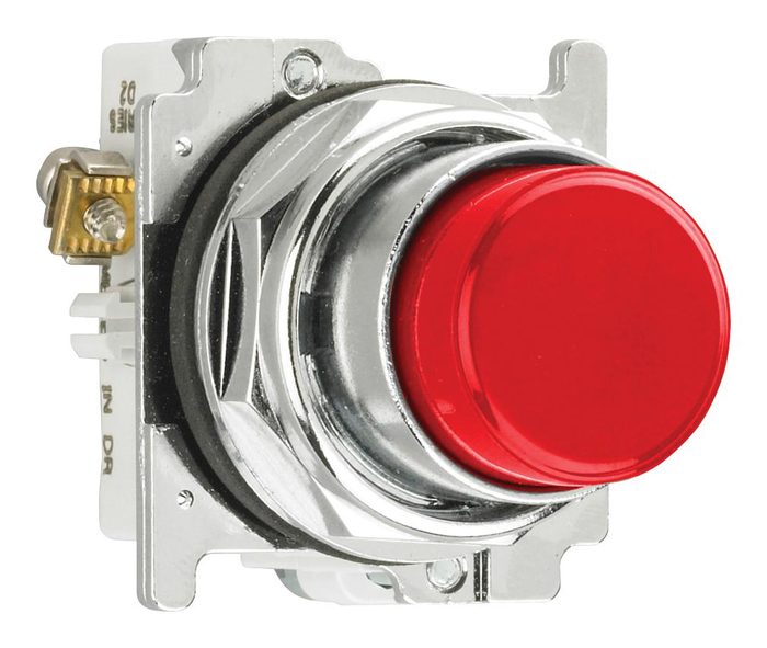 Non-Illuminated Red Mushroom Fully Assembled Pushbutton