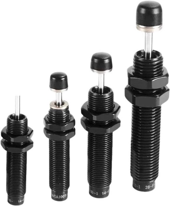 3/4 - 16 x 3.76" Extended Length 200 "/lb Stainless Steel Self-Compensating Shock Absorber