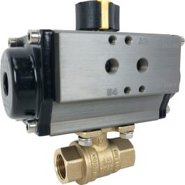 1/2" Brass Ball Valve with Pneumatic Actuator (Double Acting)