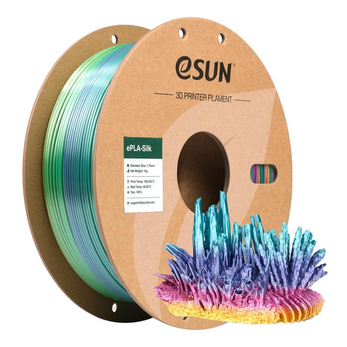 Silk PLA Filament 1.75mm Rainbow Multicolor