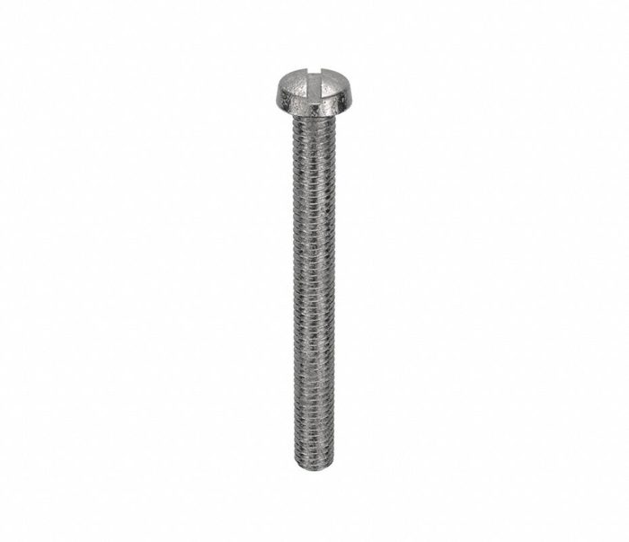 Slotted Cheese Machine Screw, M4-0.70 x 70 mm, Plain 18-8 Stainless Steel
