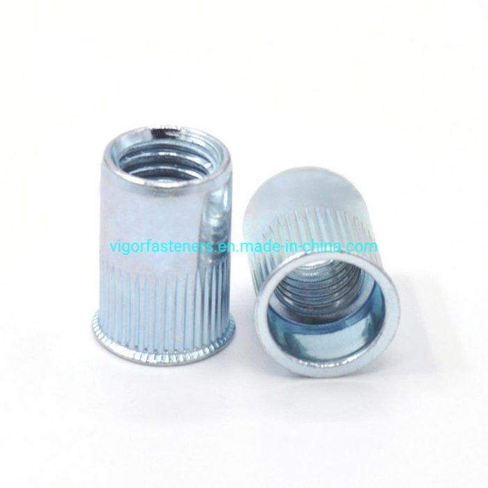 Color Zinc Plated Rivet Nuts M3 M8 M12 Countersunk Head Carbon Steel Knurled Body Blind Rivets Nut