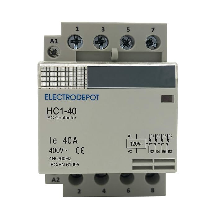 Normally Closed NC 40A, 4 Pole 120V Coil Contactor