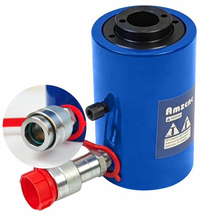 20T Hydraulic Cylinder Jack Hollow Single Acting Hydraulic Ram Cylinder 2 inch (50mm)