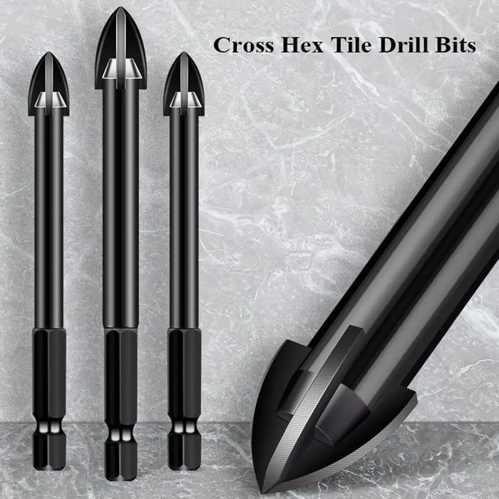 Cross Hexagon Tile Drill Bits