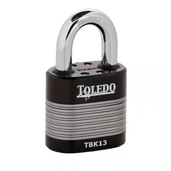 Black 1.96 in. High Security Armored Steel Laminated Padlock