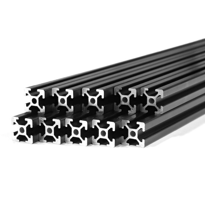 Black 2020 (20mmx20mm) T Slot Aluminum Extrusion