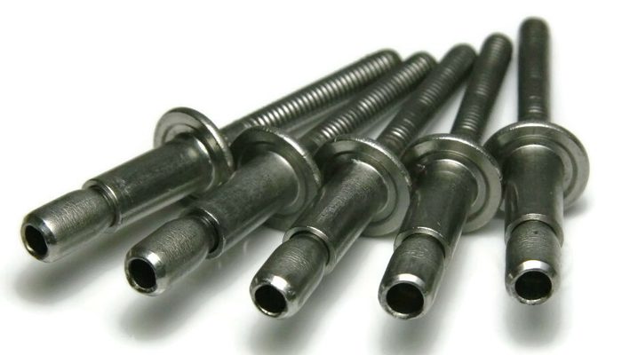 Interlock Blind Structural Pop Rivet, Stainless Steel, 6-4, 3/16" x 1/4" Grip